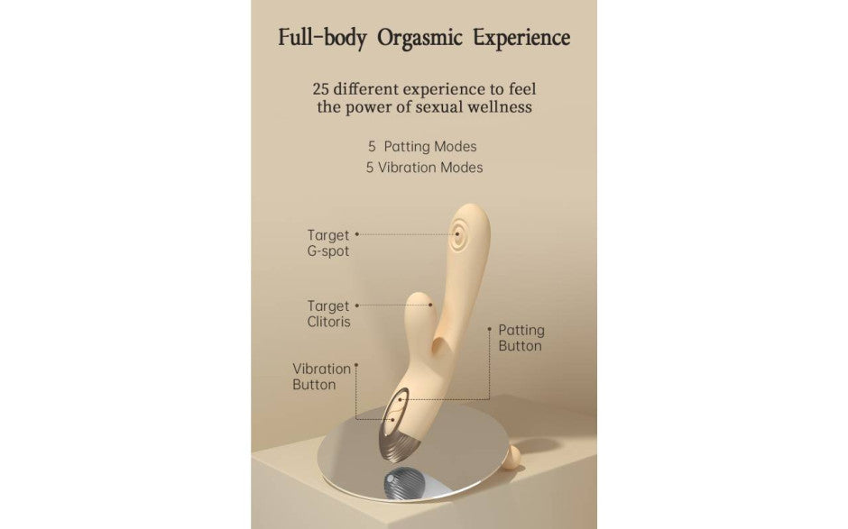 Pada Rabbit and G-Spot Pulsing Vibrator White