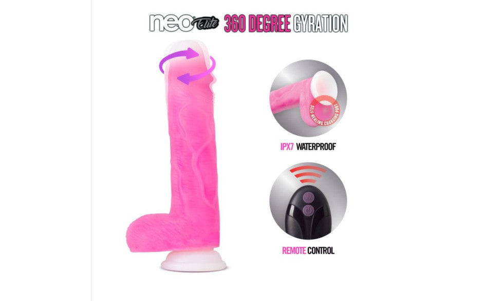 Neo Elite Roxy 8in Gyrating Dildo Pink
