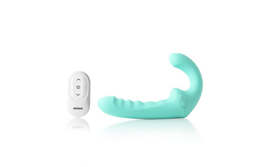 VibraTwin Rechargeable Come Hither Strapless Strap On with Remote
