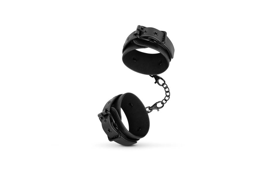 Faux Leather Handcuffs Black