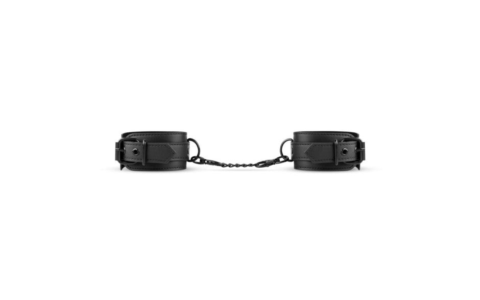 Faux Leather Ankle Cuffs Black