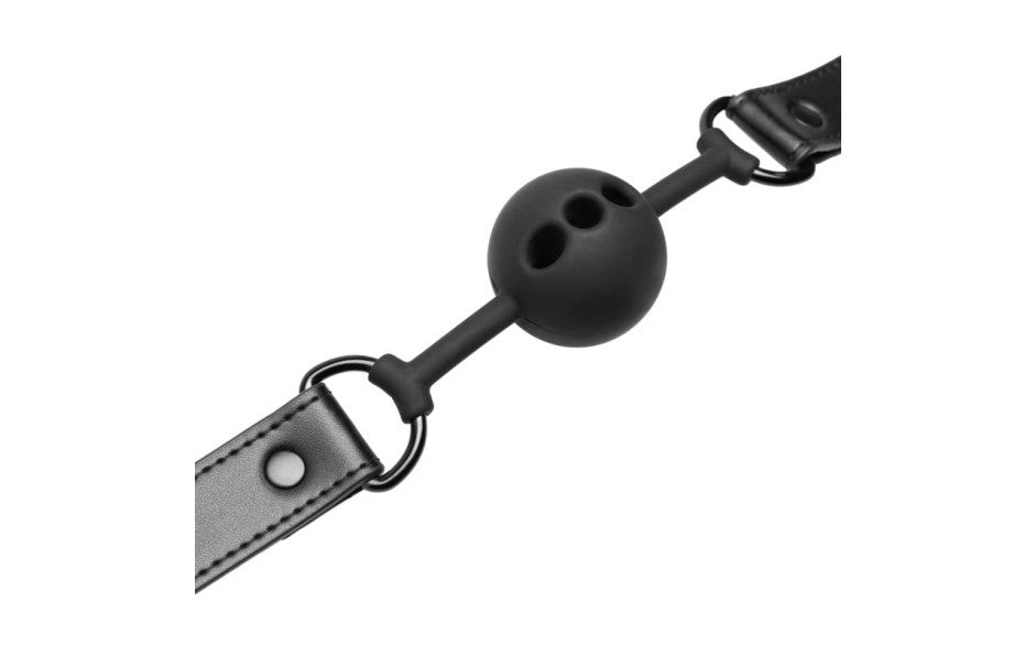 Breathable Silicone Ball Gag Black