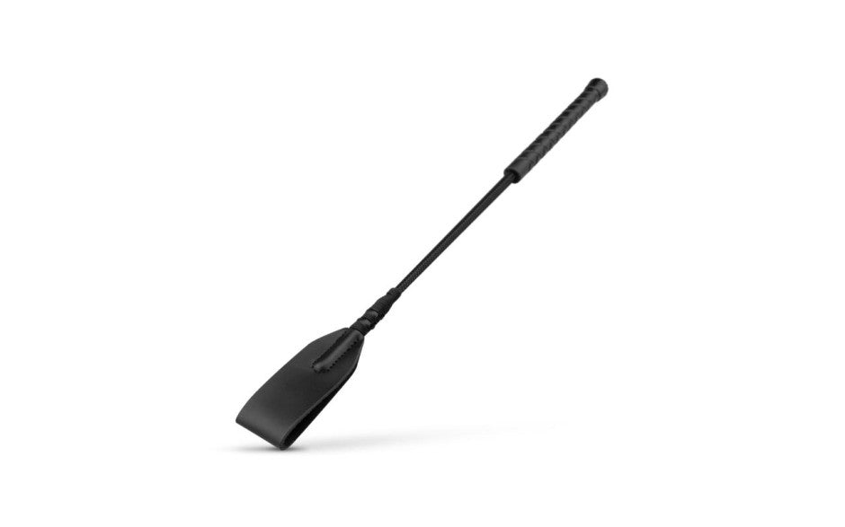 Faux Leather Crop Whip Black