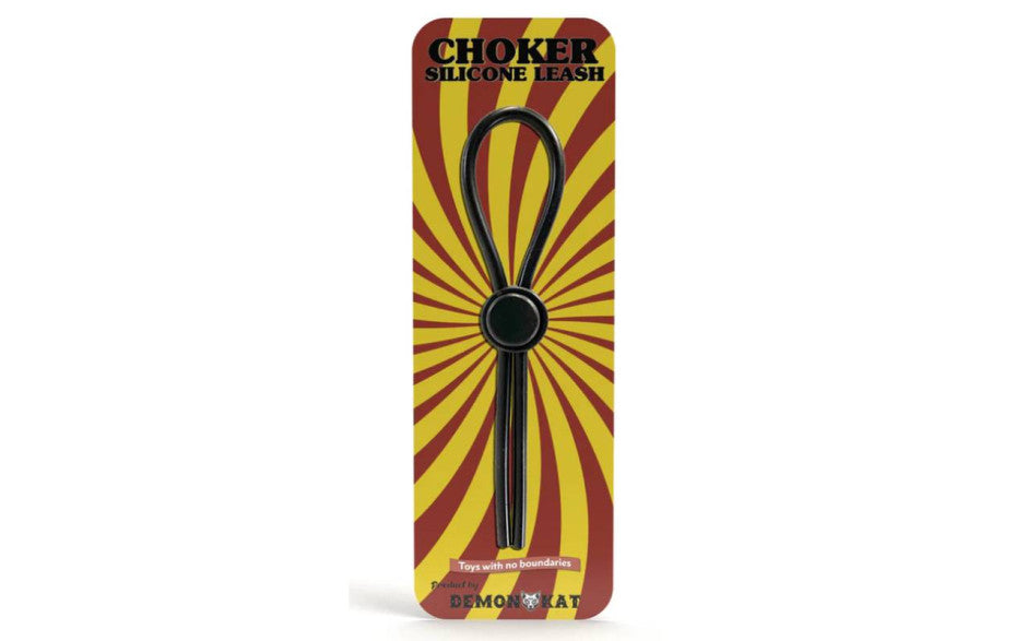 Silicone Choker Leash Black