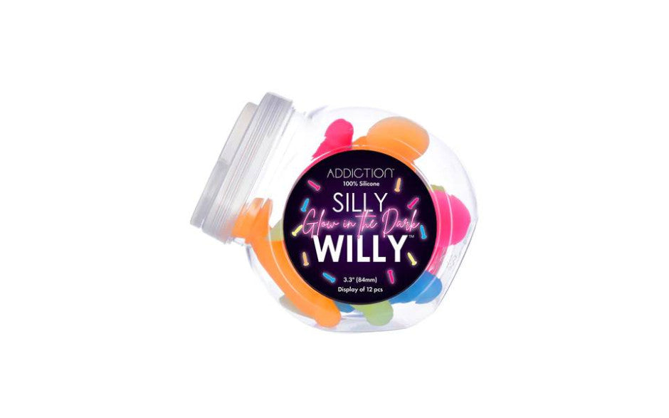 Silly Willy Glow in the Dark 9cm Mini Dongs Fishbowl 12 Pc