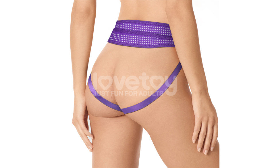 Easy Strap on Harness Polka Dot Purple