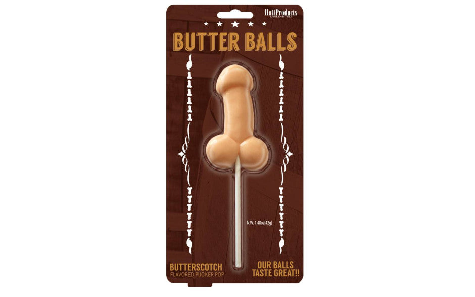 Butterballs Butterscotch Pecker Lollypop