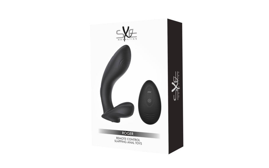 SXE Roger Remote Control Vibrating and Slapping Anal Dildo