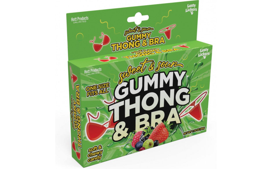 Sweet and Sour Gummy Thong and Bra