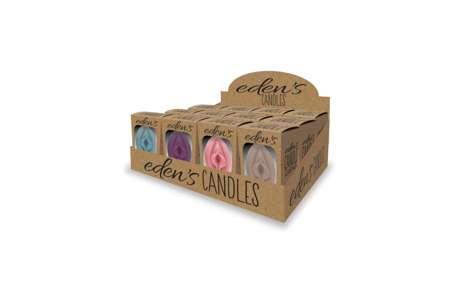 Eden’s Candle Vanilla Scented Vagina POP Display of 12 Candles