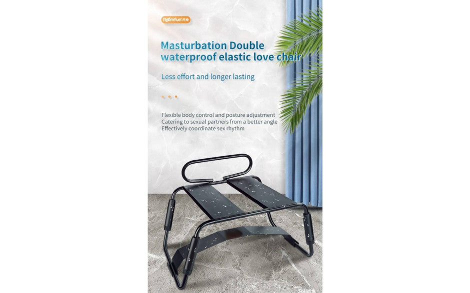 Sex Chair Adjustable Height Black w Handle and Arch Bridge