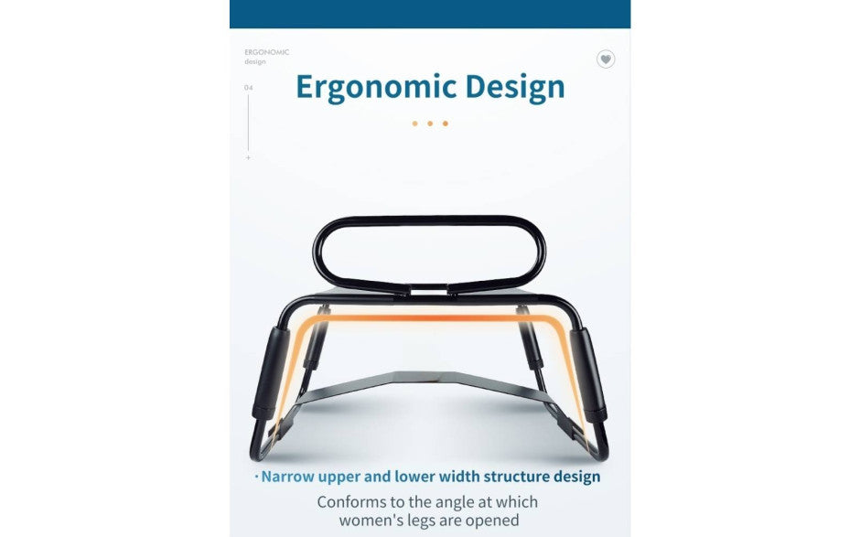 Sex Chair Adjustable Height Black w Handle and Arch Bridge