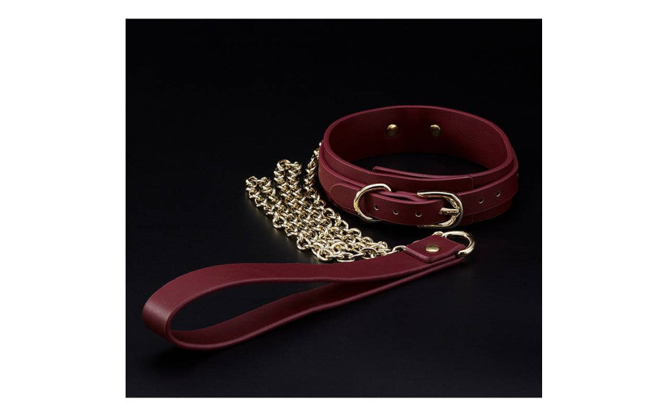 8 Pc Deluxe Bondage Play Kit Burgundy Gold