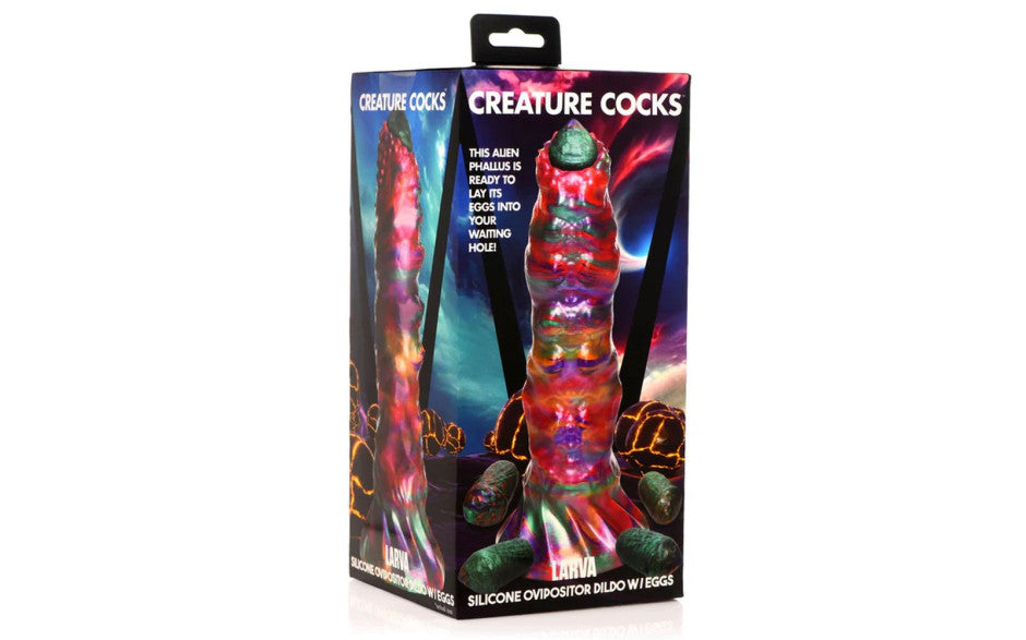 Larva Silicone Ovipositor Dildo w/ Eggs