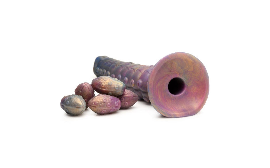 Deep Invader Tentacle Ovipositor Silicone Dildo with Eggs