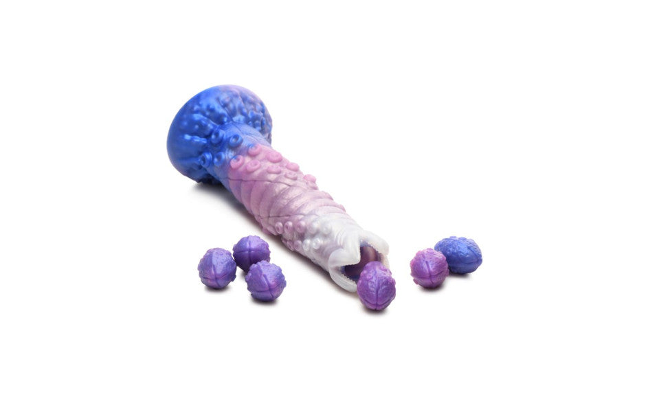 Tenta-Queen Ovipositor Silicone Dildo with Eggs