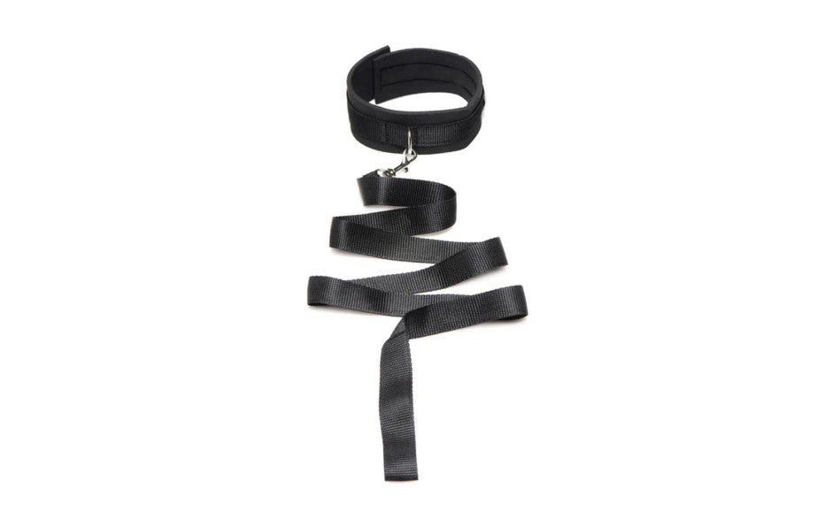 Neoprene Collar And Leash Set Black