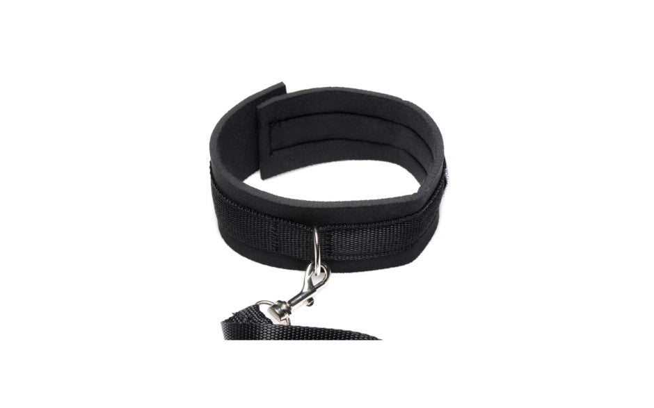 Neoprene Collar And Leash Set Black