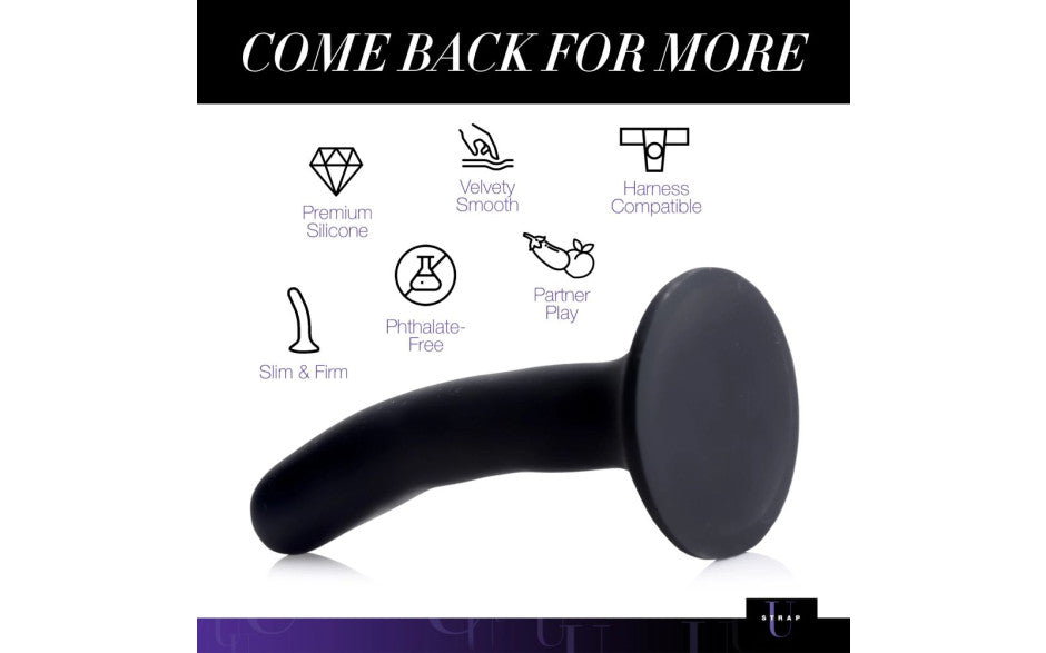 Black Silicone Strap-On Dildo Small
