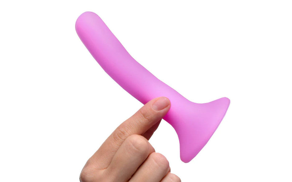 Pink Silicone Strap-On Dildo Small