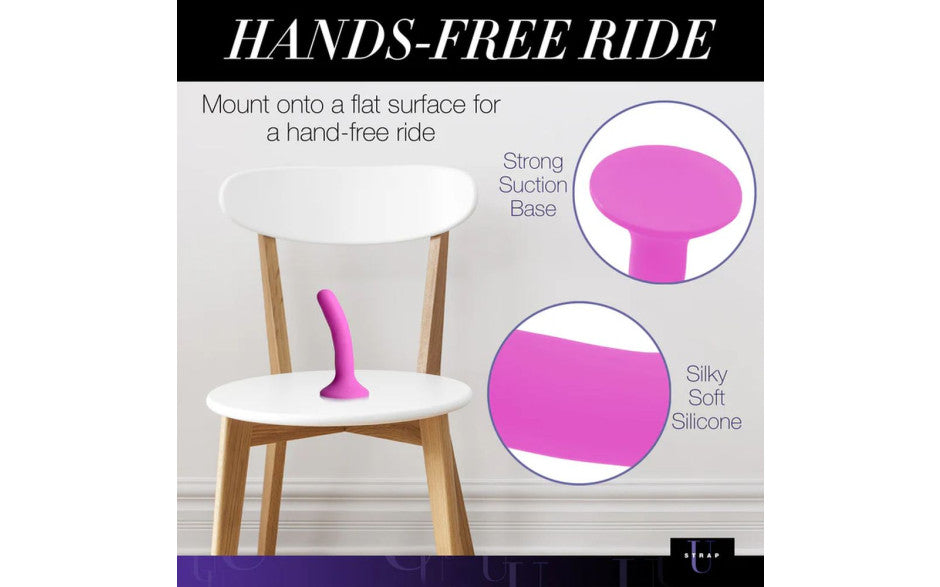 Pink Silicone Strap-On Dildo Small