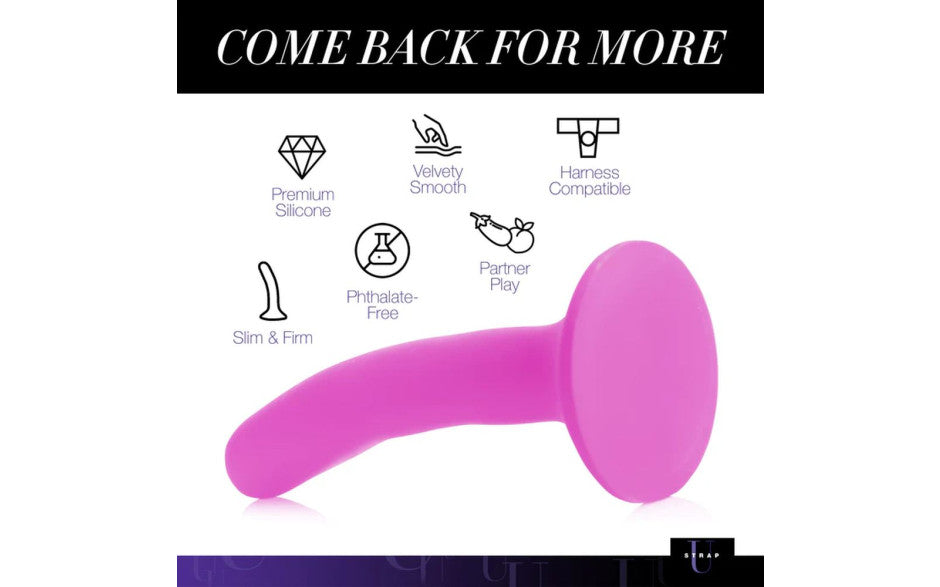 Pink Silicone Strap-On Dildo Small