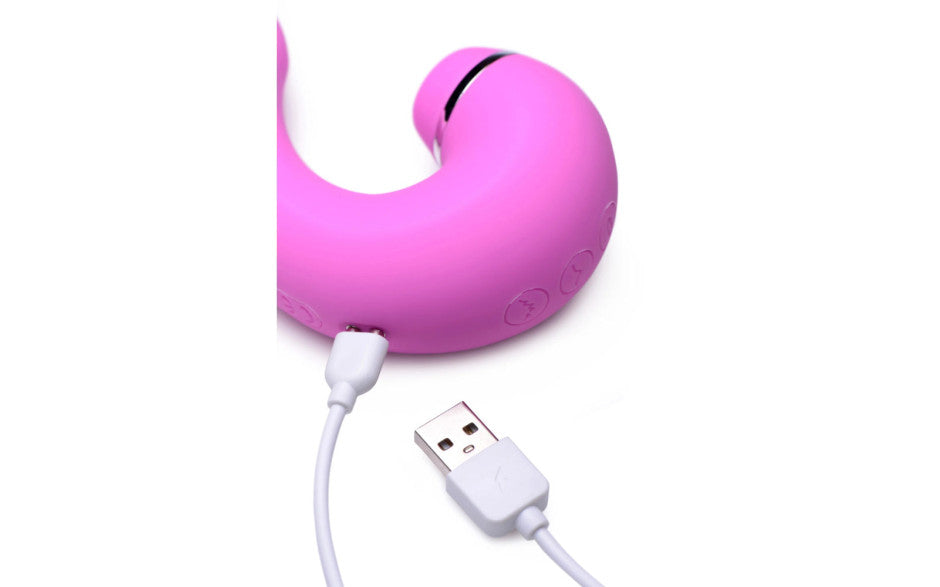 Shegasm 5 Star 10X Tapping G-Spot Vibe w Suction Pink