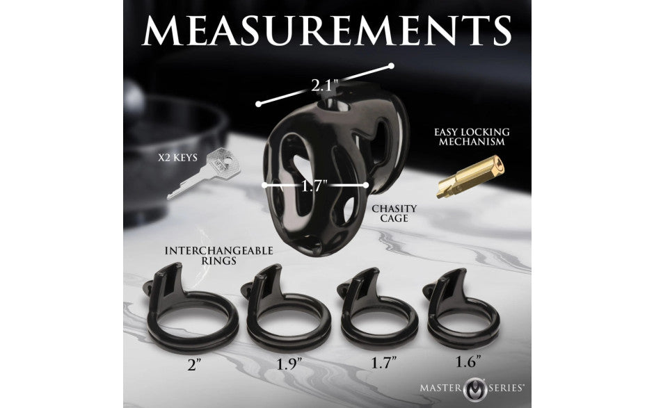 Hard Stop Double Ring Chastity Cage
