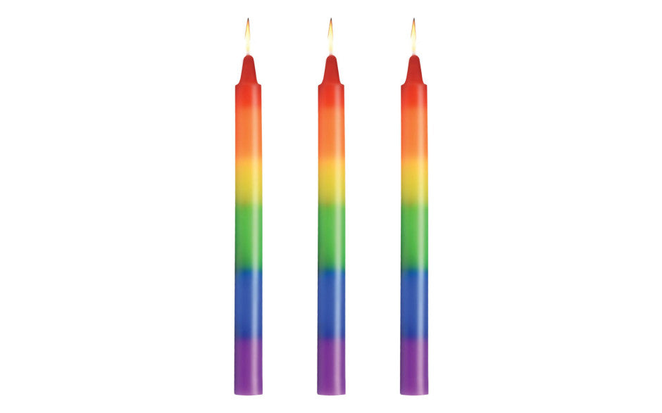 Pride Candles Rainbow Drip Candle 3 Pc