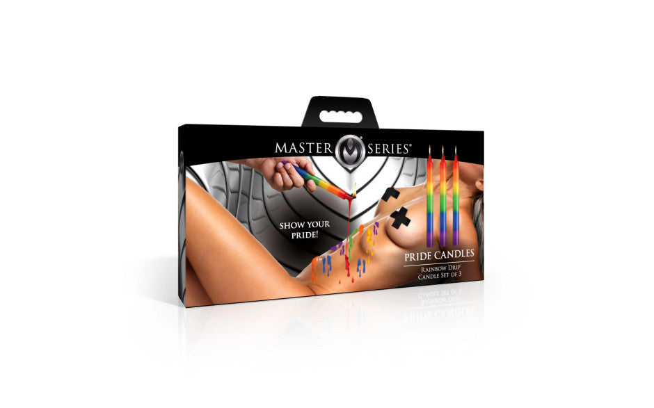 Pride Candles Rainbow Drip Candle 3 Pc