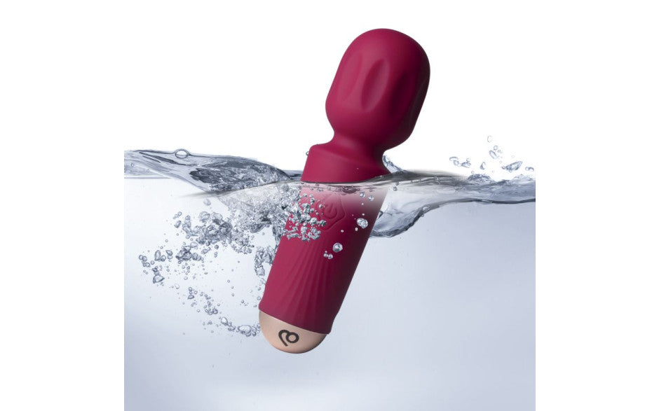 Rechargeable 16 Mode Silicone Mini Wand Azalea Red