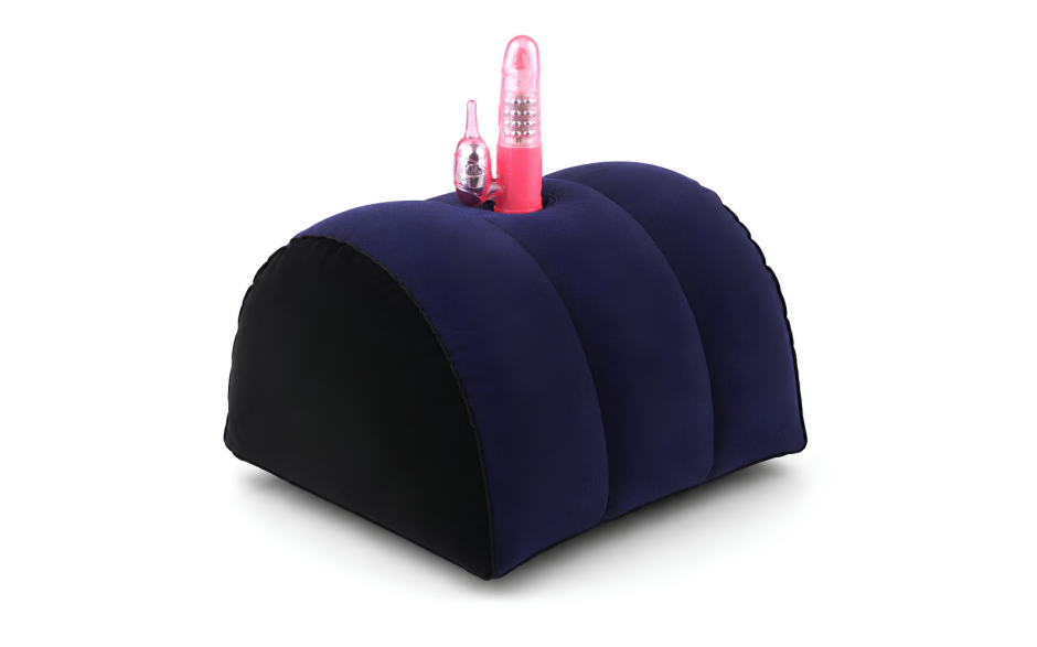 Inflatable Sex Positioning Half Dome Cushion with Toy Holder