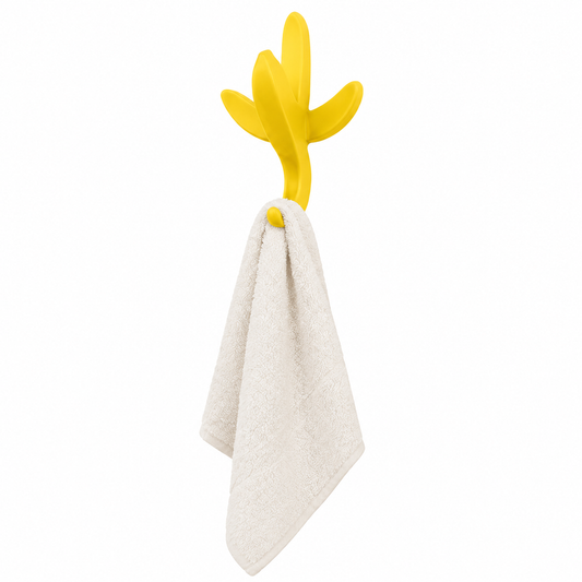 3D-printed banana wall hooks, home decor, yellow.