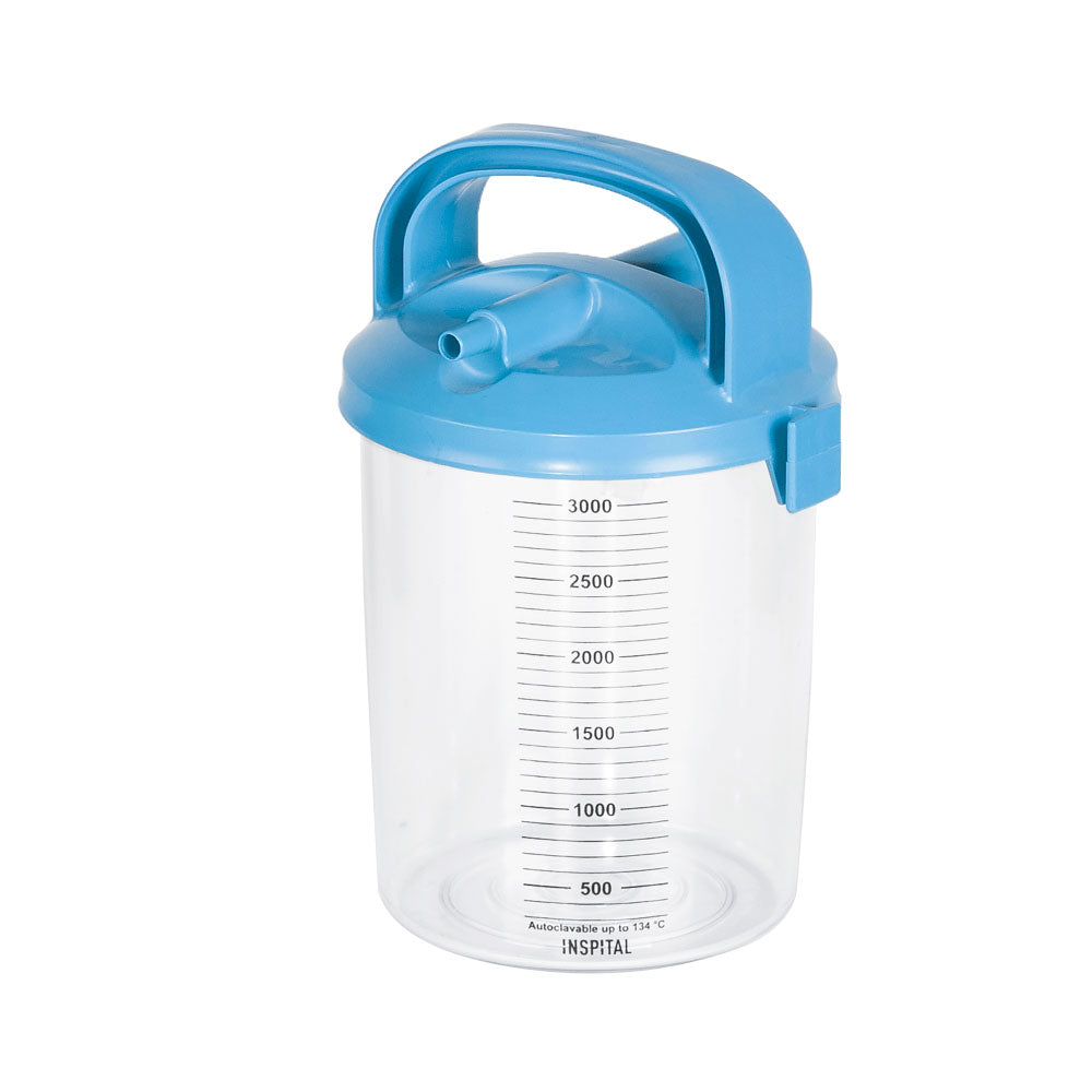 3L suction pump canister – reusable autoclave-compatible