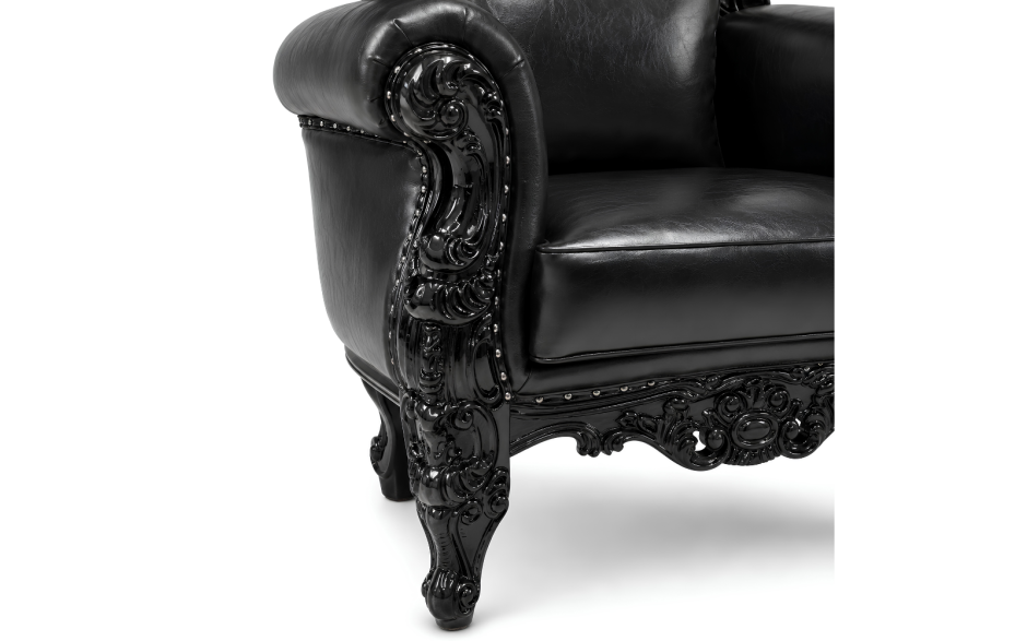 Domina Throne Chair Black Frame Black Cushion