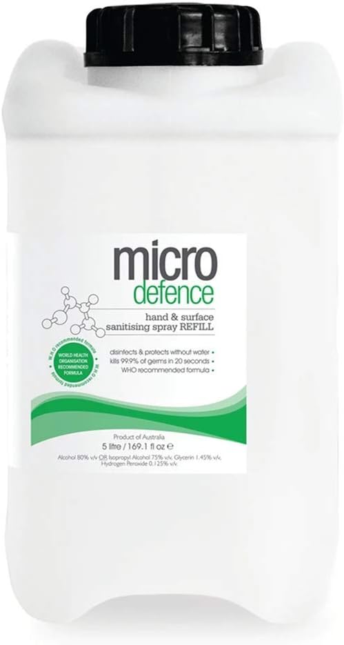 Caron Micro Defence Surface Spray – Alcohol-Free, Non-Toxic Disinfectant for Professional Use, 500ml & 5L