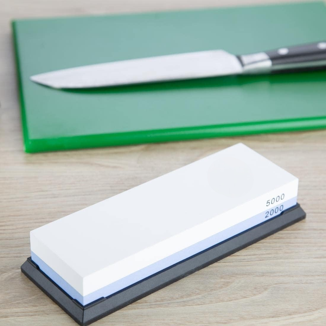 Double Sided Whetstone (Dual Grit) 2000/5000 – Premium Japanese Knife Sharpener