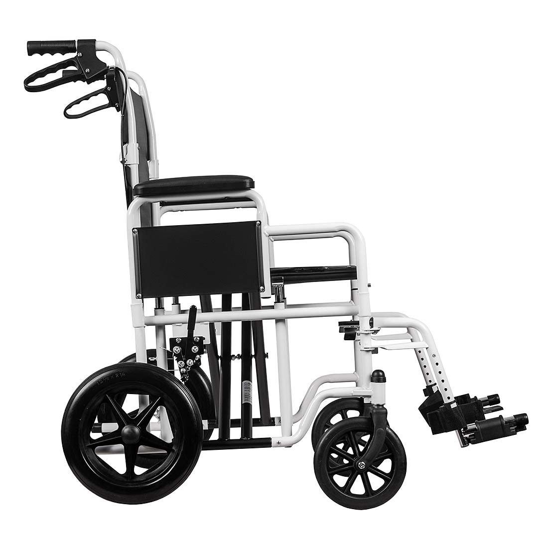 55HD Heavy Duty Attendant Wheelchair - Extra Wide Comfort with Puncture-Proof Wheels
