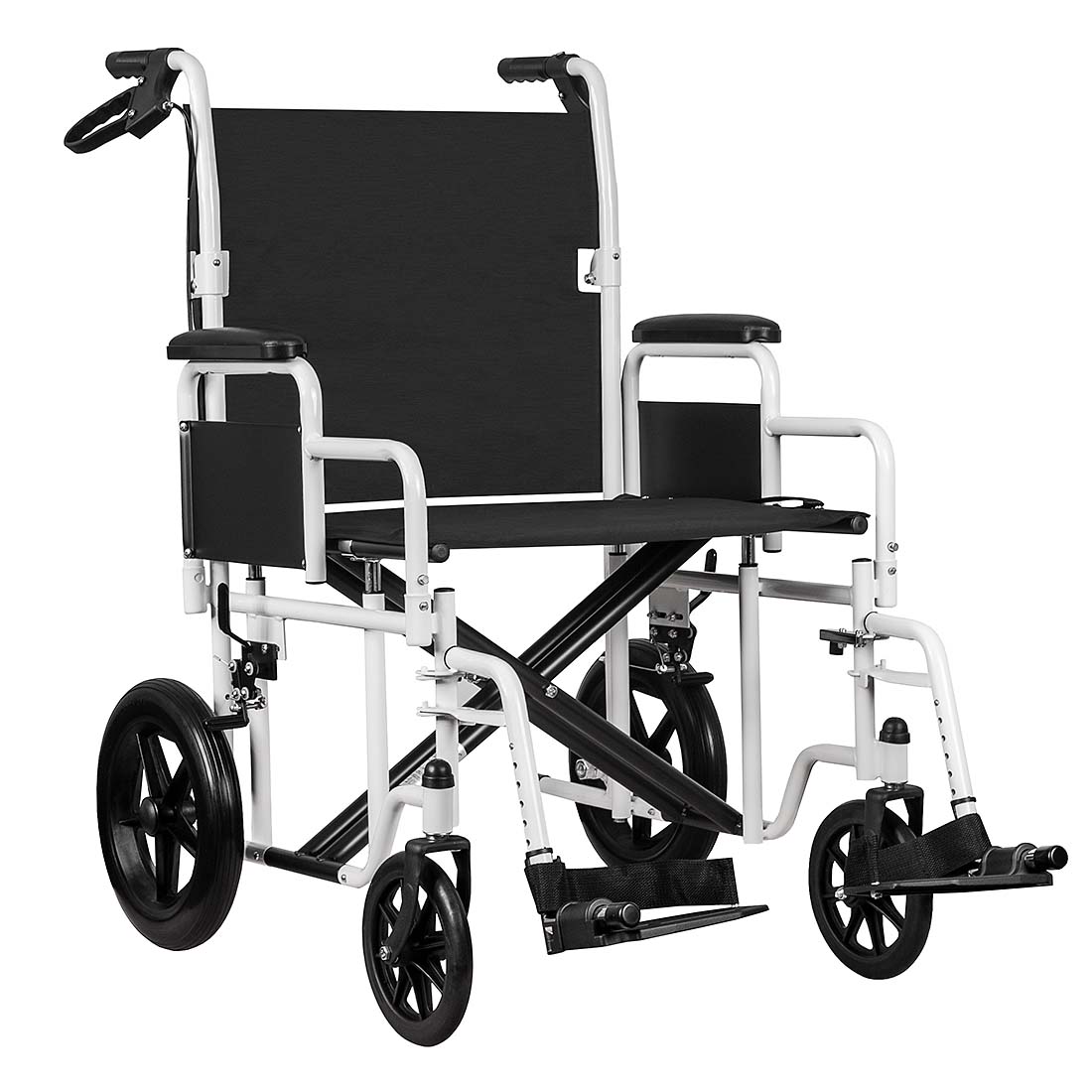 55HD Heavy Duty Attendant Wheelchair - Extra Wide Comfort with Puncture-Proof Wheels