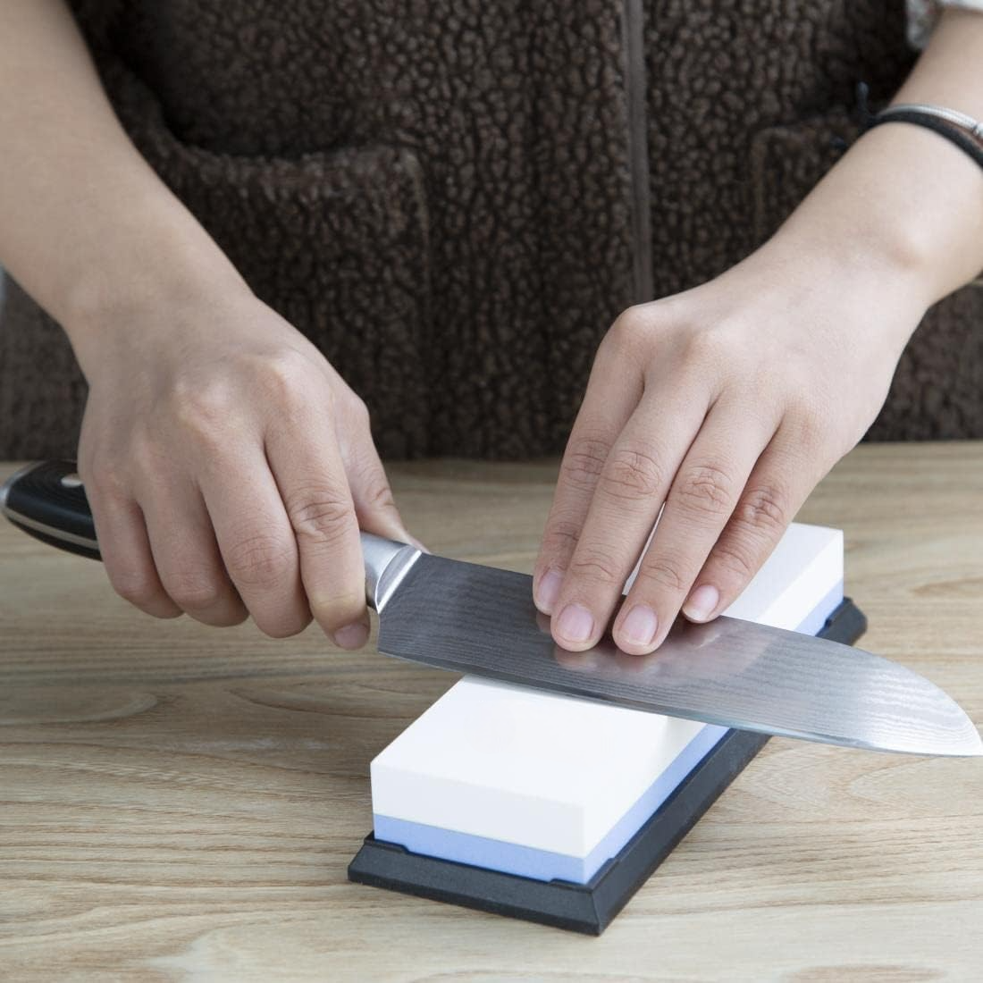 Double Sided Whetstone (Dual Grit) 2000/5000 – Premium Japanese Knife Sharpener