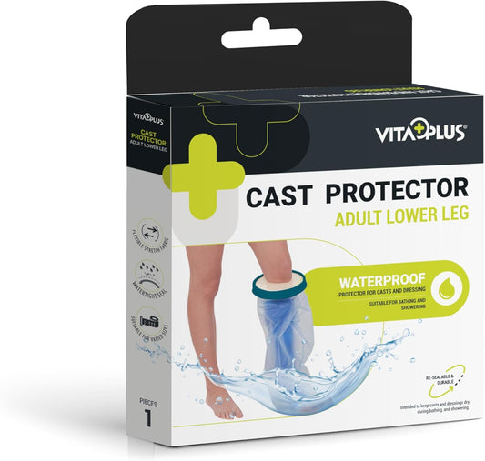 VitaPlus Cast Protector – Comfi-Fit Lower Leg | Waterproof Cast Cover for Shower & Bath – Adult Size | Reusable & Comfortable