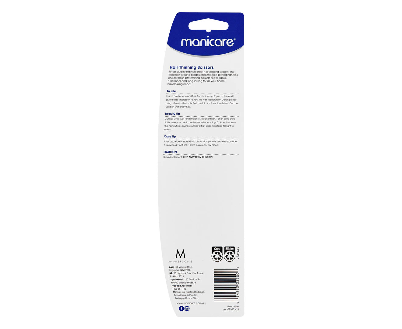 Manicare Hair Thinning Scissor