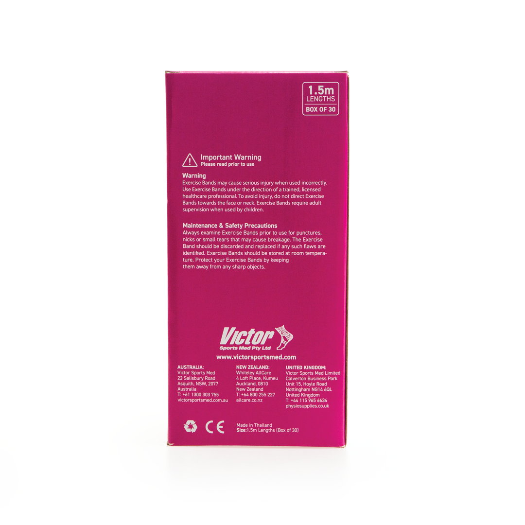 66fit Latex Free Exercise Band – 1.5m Box of 30