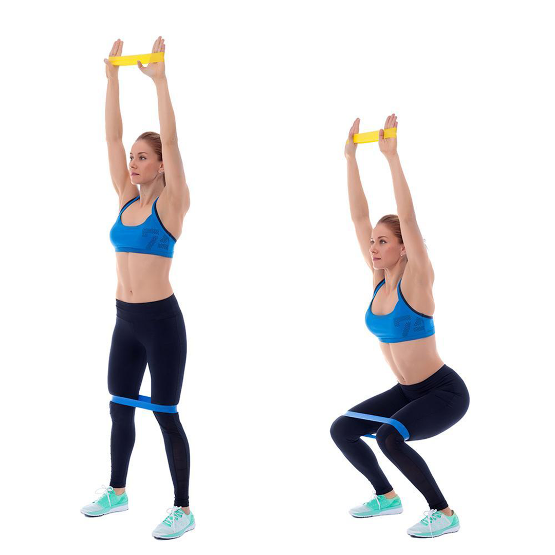 Resistance Band Exercise Loops – Set of 4 Colour-Coded Strengths, Pilates, Yoga & Rehab