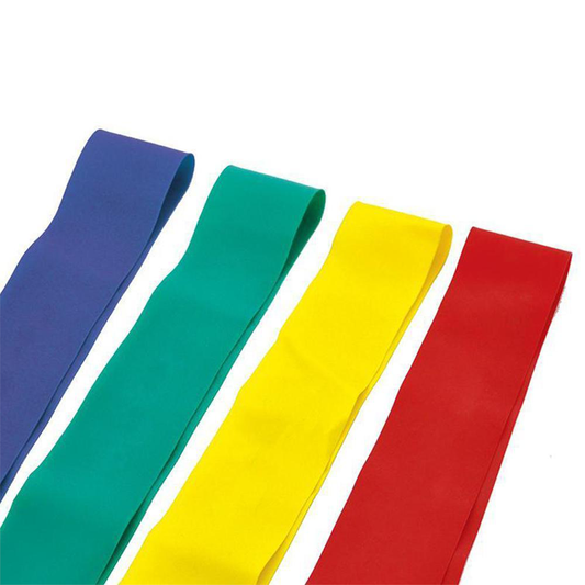 Resistance Band Exercise Loops – Set of 4 Colour-Coded Strengths | Ideal for Home Workouts, Pilates, Yoga & Rehab