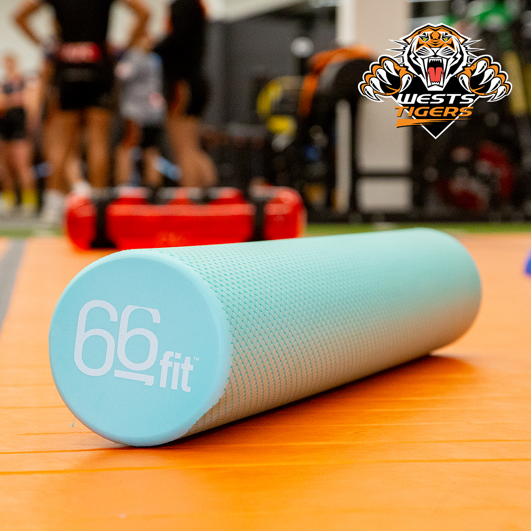 66fit Round Foam Roller With Soft Density - Teal