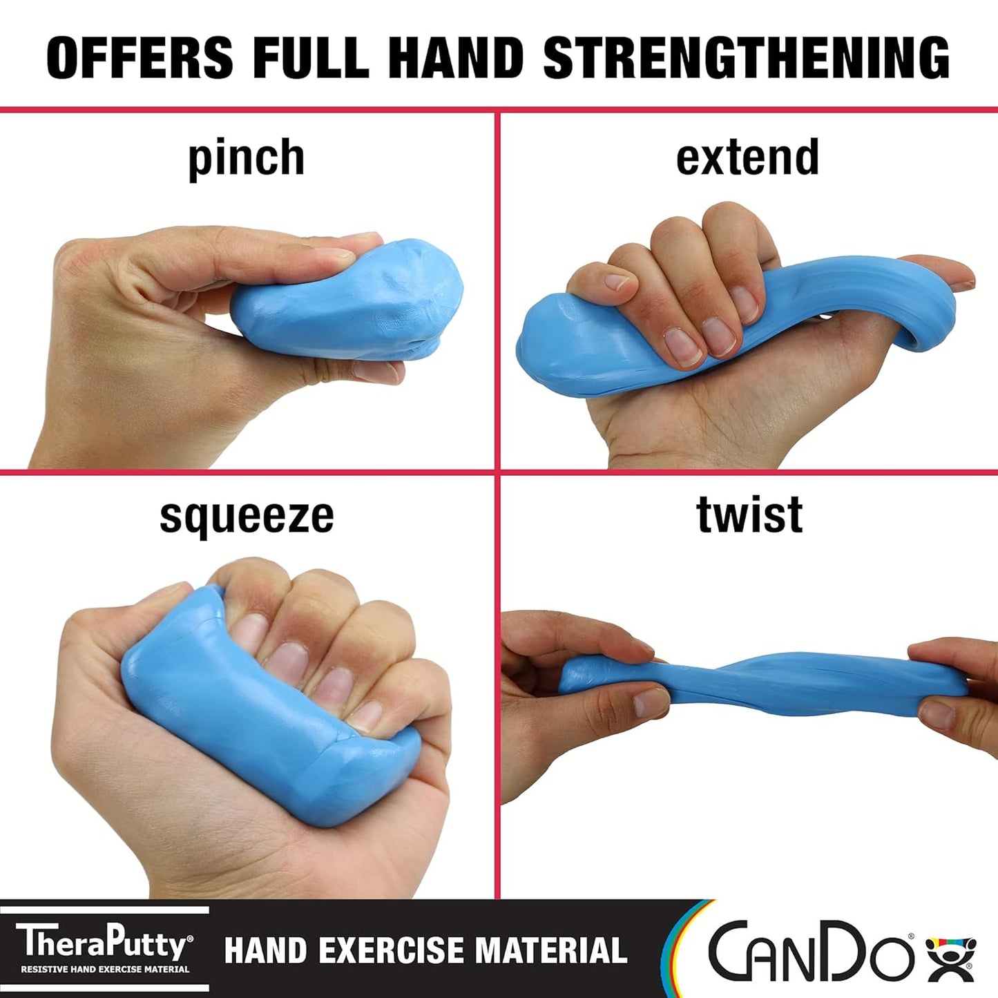 Cando Theraputty 85g - Antimicrobial Resistive Hand Exercise Sensory Putty