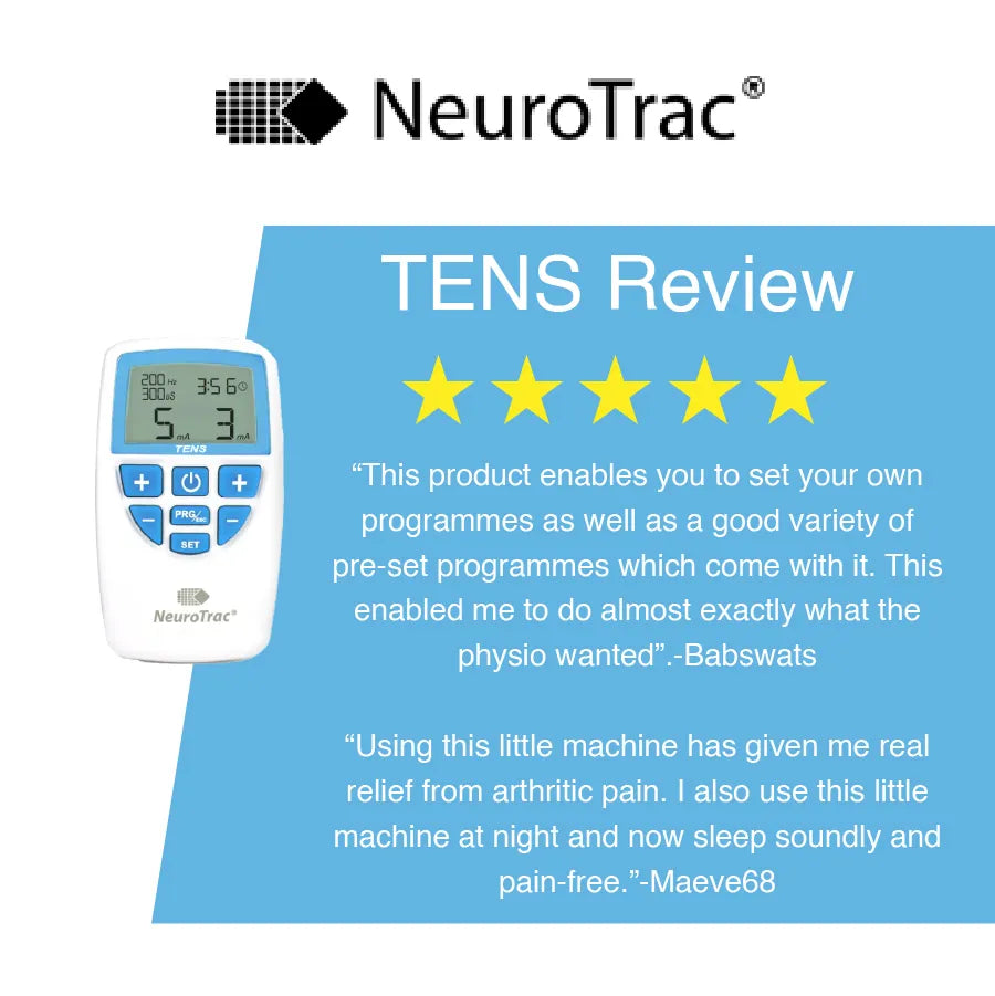 NeuroTrac Dual Channel TENS Machine – Pain Relief Device 11 Programs, Burst & Modulation Modes