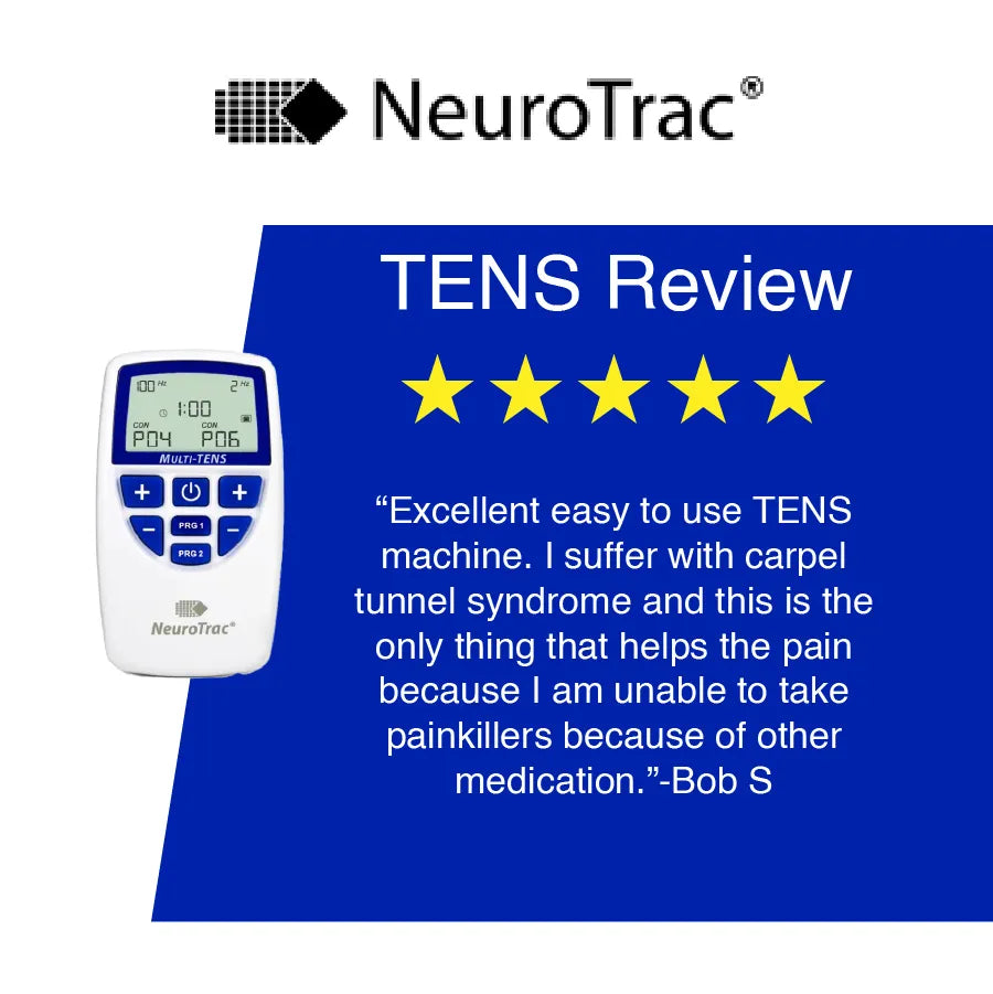 NeuroTrac Multi TENS & Muscle Stim Machine – Dual Channel TENS/NMS Unit for Pain Relief & Rehab