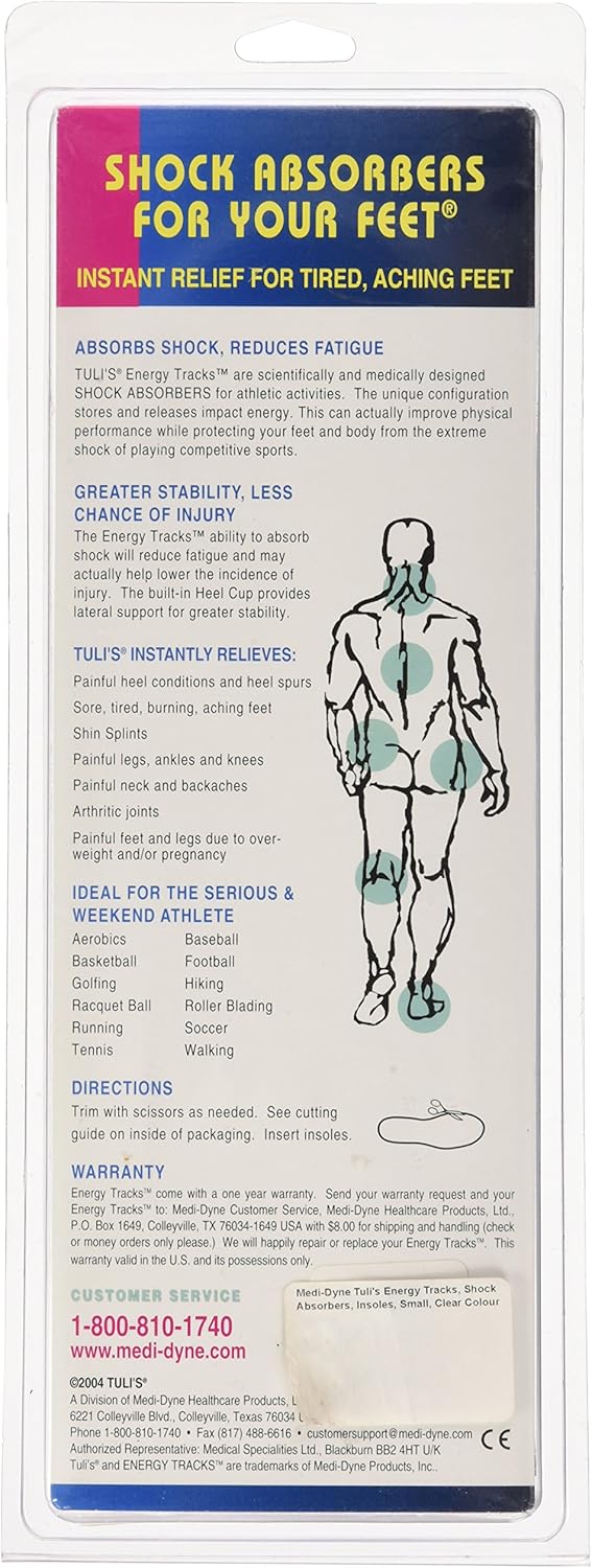 Tuli's Energy Tracks - Shock Absorbing Insoles for All-Day Comfort